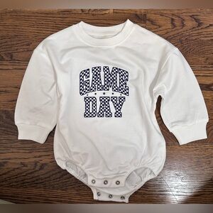 Sunpod white 'Game Day' Baby Onesie 3-6 months sports